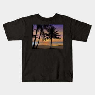 Tropical Sunset on a Dream Vacation Kids T-Shirt